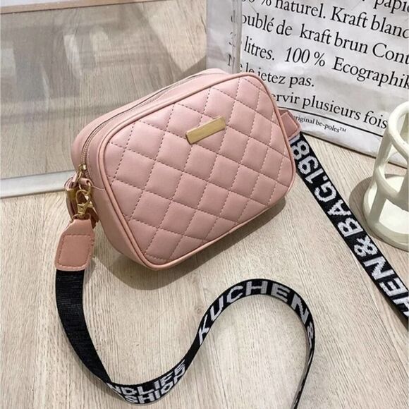 Streetwear Solid Color Lingge Square Zipper Crossbody Bags - Picture 10 of 11